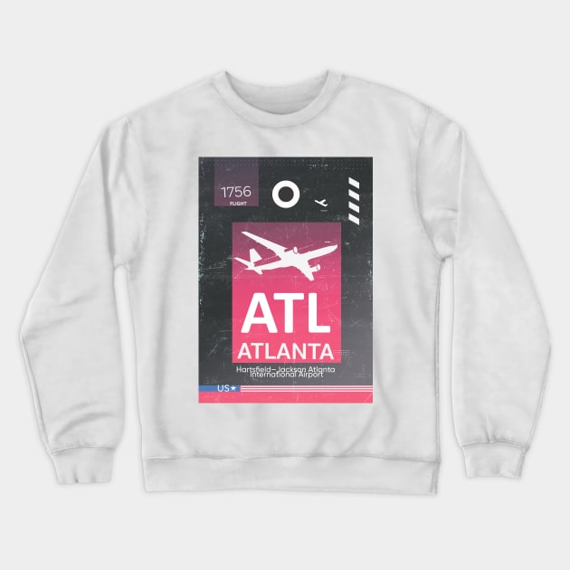 ATL Atlanta airport code Crewneck Sweatshirt by Woohoo